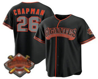 San Francisco Giants #26 Matt Chapman Black MIKSHPS 2026 Alternate Stadium Stitched Jersey