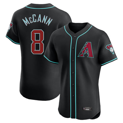 Arizona Diamondbacks #8 James McCann Player Black MIKSHPS Limited Elite Home Game Stitched Jerseys
