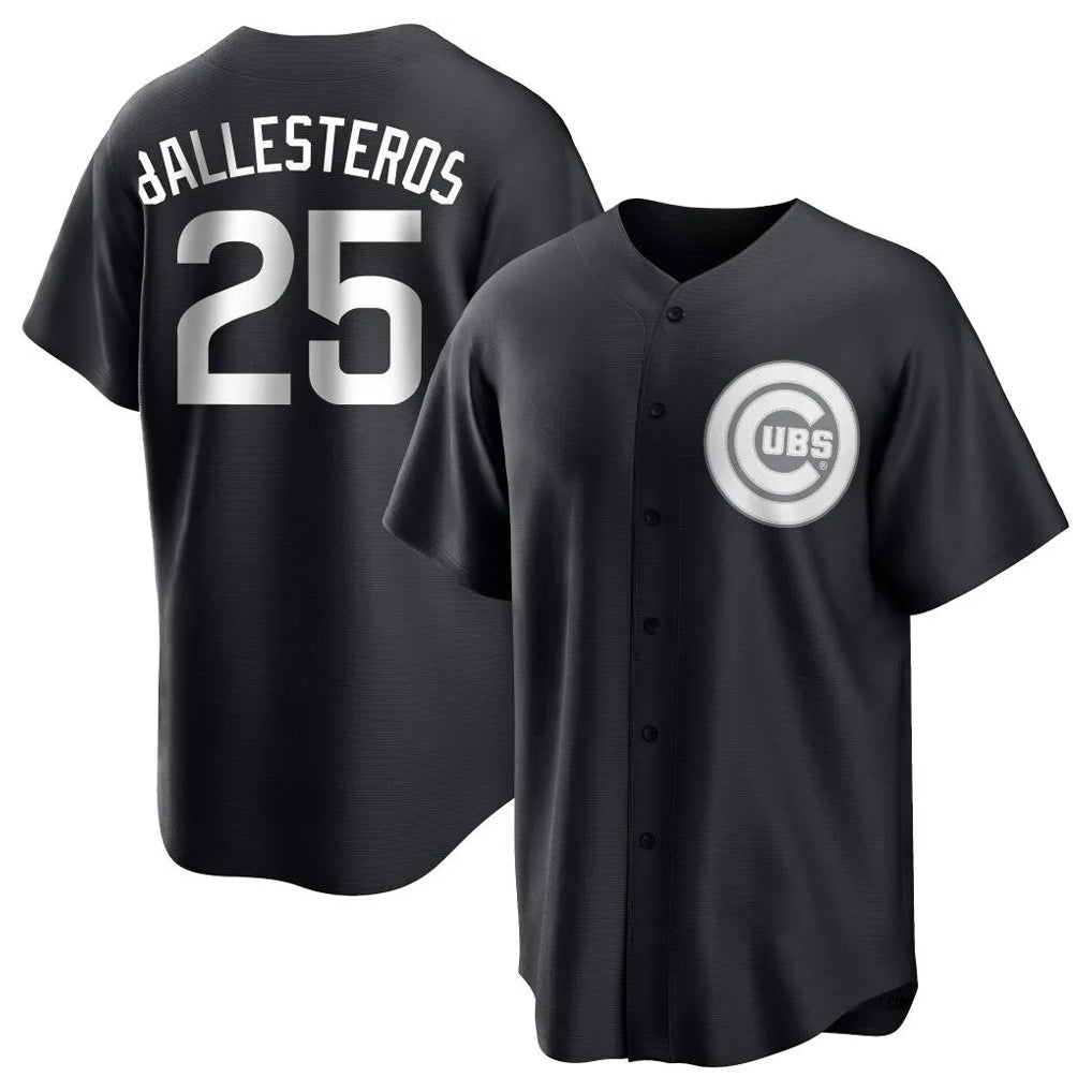 Chicago Cubs #25 Moises Ballesteros Player Black MIKSHPS Game Stitched Jerseys