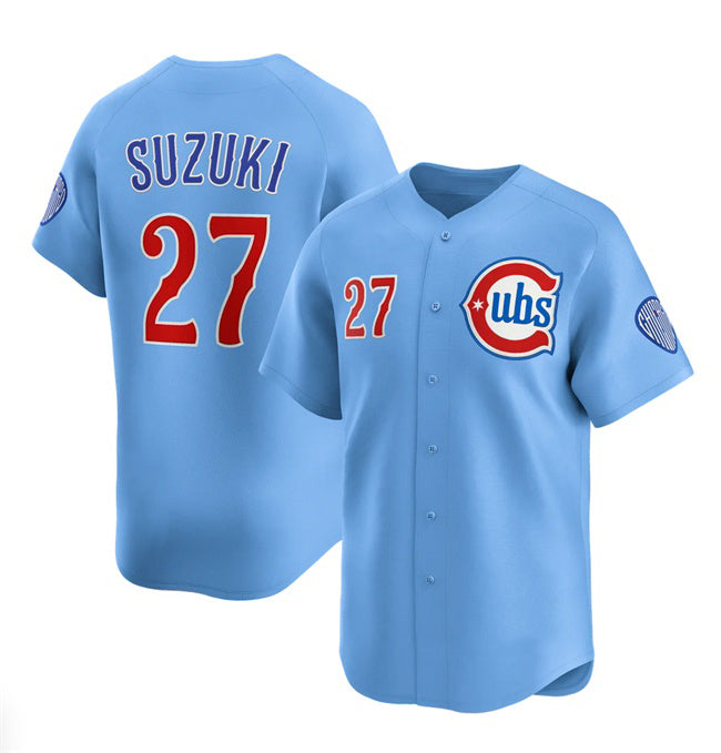 Chicago Cubs #27 Seiya Suzuki Blue MIKSHPS 2024-25 2nd Alternate Limited Stitched Jersey