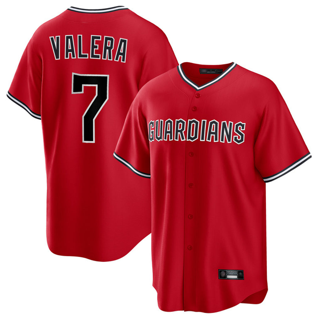 Cleveland Guardians #7 George Valera Player Red MIKSHPS Home Game Stitched Jerseys