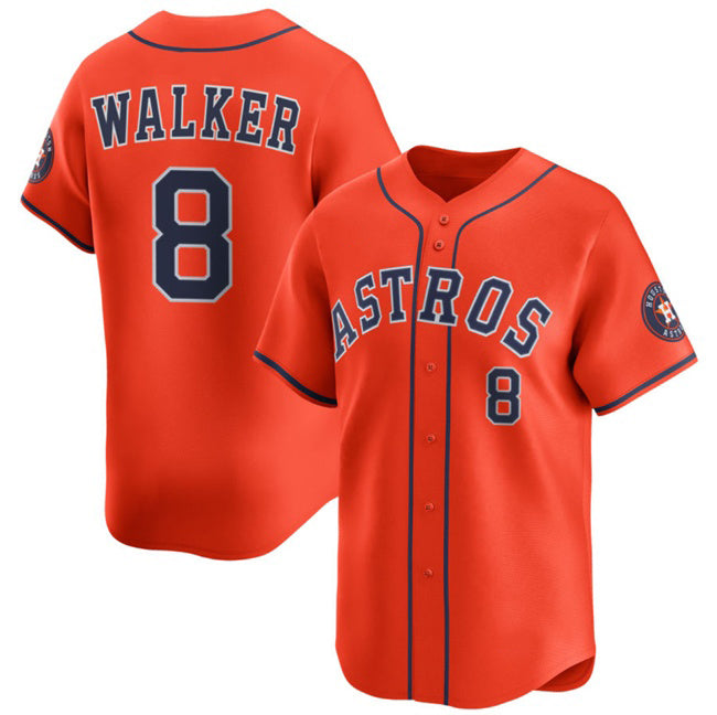 Houston Astros #8 Christian Walker Orange MIKSHPS 2025 Alternate Limited Stitched Jersey
