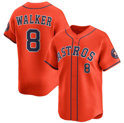 Houston Astros #8 Christian Walker Orange MIKSHPS 2025 Alternate Limited Stitched Jersey