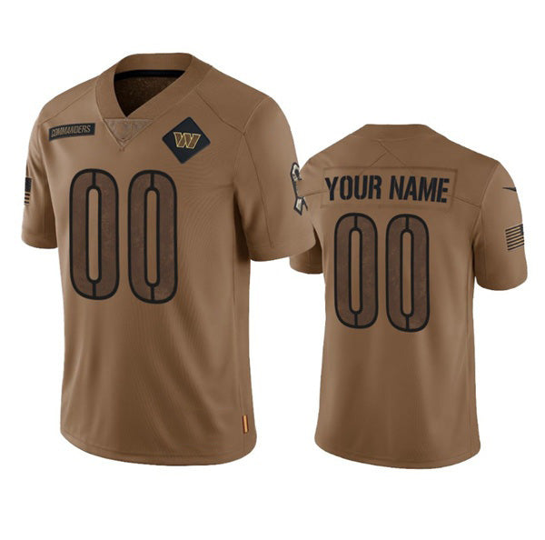 Custom W.Commanders Active Player 2023 Brown MIKSHPS Salute To Setvice Limited Stitched Jersey