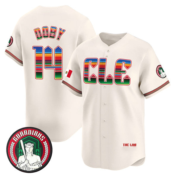 Cleveland Guardians #14 Larry Doby Cream MIKSHPS Mexico Vapor Premier Limited Stitched Jersey