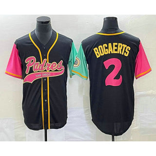 San Diego Padres #2 Xander Bogaerts Black MIKSHPS NEW 2023 City Connect Cool Base Stitched Jersey 2