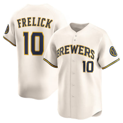 Milwaukee Brewers #10 Sal Frelick Cream MIKSHPS Home Limited Player Jersey