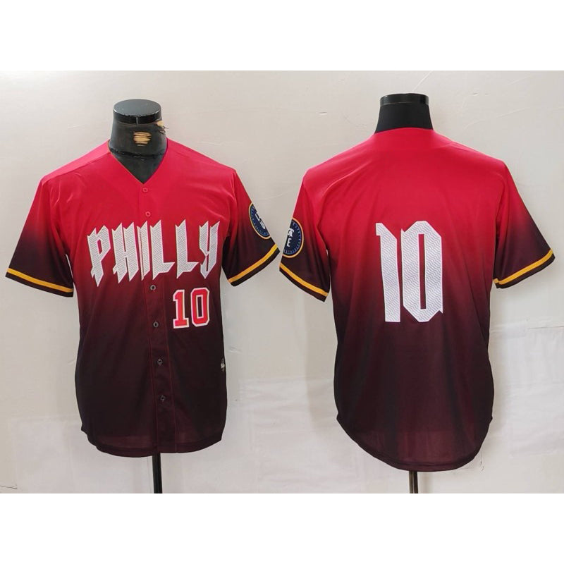 Philadelphia Phillies #10 JT Realmuto Red MIKSHPS 2024 City Connect Limited Stitched Jerseys