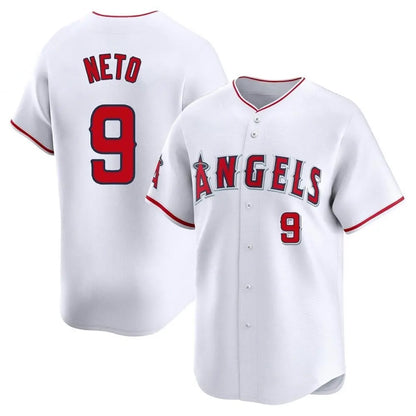 Los Angeles Angels #9 Zach Neto Player White MIKSHPS Limited Home Stitched Jerseys