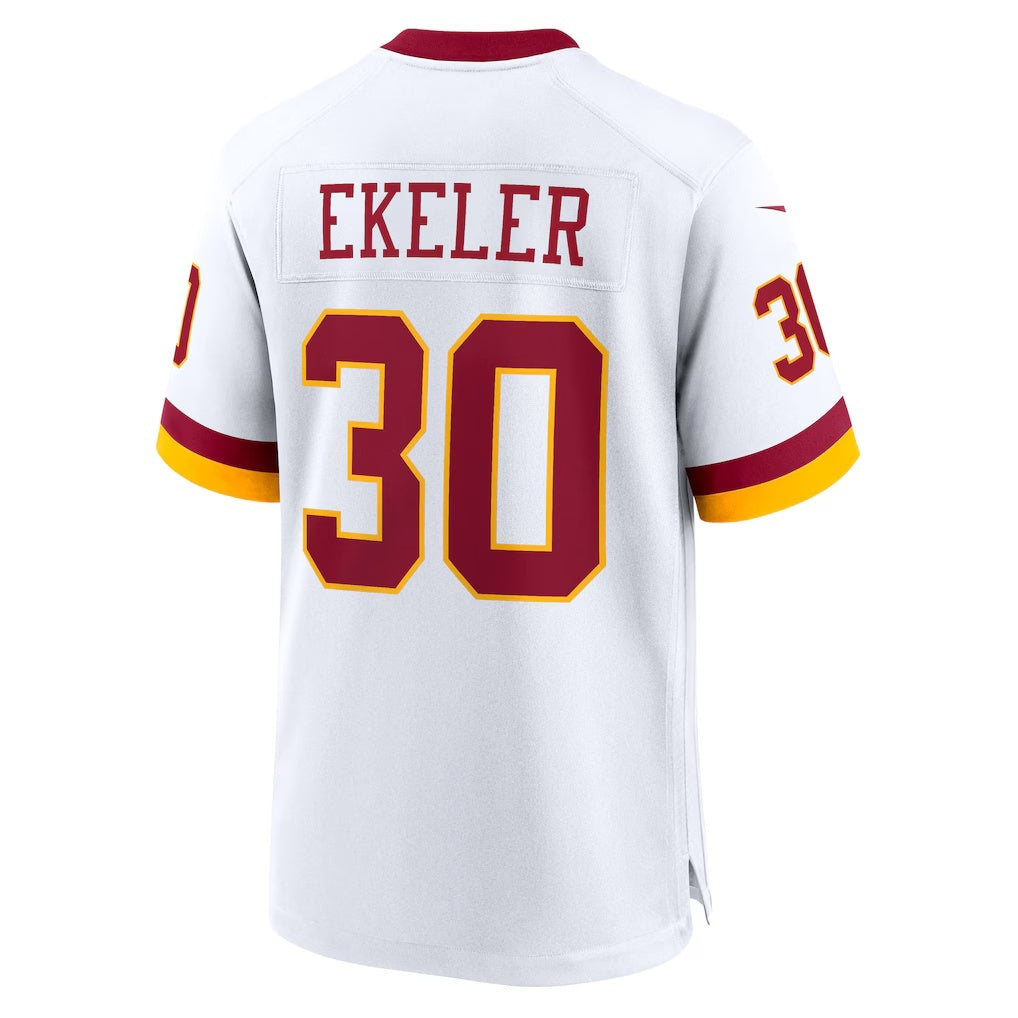 W.Commanders #30 Austin Ekeler White MIKSHPS Game Jersey