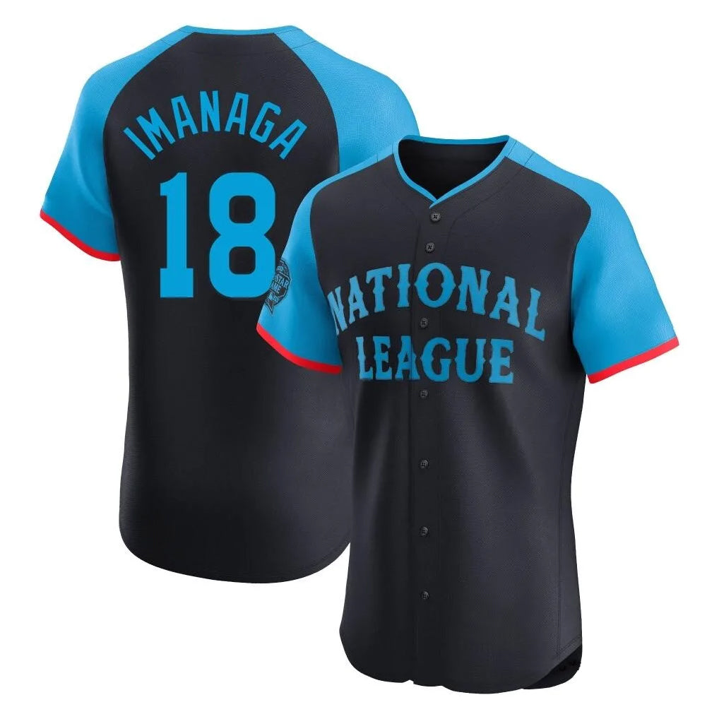 Chicago Cubs #18 Shota Imanaga Player Navy MIKSHPS National League All-Star Limited Elite Game Home Stitched Jerseys