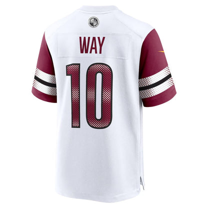 W.Commanders #10 Tress Way White MIKSHPS Game Jersey