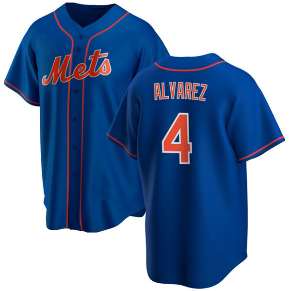 New York Mets #4 Francisco ¨¢lvarez Royal MIKSHPS Cool Base Stitched Jersey
