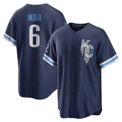 Kansas City Royals #6 Jonathan India Player Navy MIKSHPS City Connect Home Game Stitched Jerseys