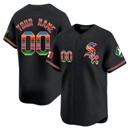 Custom Chicago White Sox Mexico Vapor Premier Limited Jersey V2- Black MIKSHPS