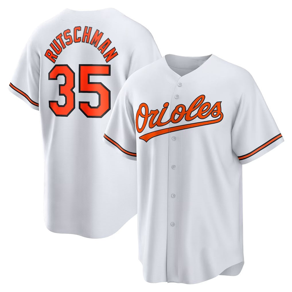 Baltimore Orioles #35 Adley Rutschman White MIKSHPS Replica Player Jersey