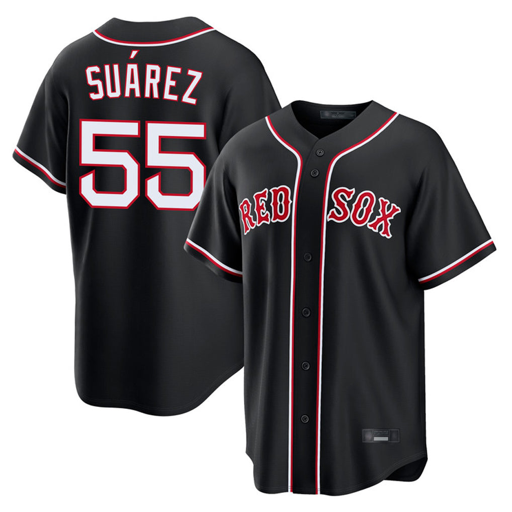 Boston Red Sox #55 Ranger Suarez Player Black MIKSHPS Out Home Game Stitched Jerseys