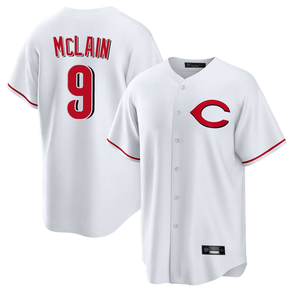 Cincinnati Reds #9 Matt McLain Player White MIKSHPS Home Game Stitched Jerseys