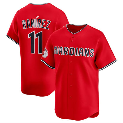 Cleveland Guardians #11 Jose Ramirez Red MIKSHPS Alternate Limited Stitched Jersey