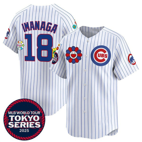 Chicago Cubs #18 Sh¨­ta Imanaga White MIKSHPS 2025 Tokyo Series Limited Stitched Jersey