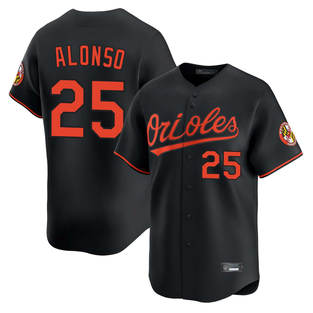 Baltimore Orioles #25 Pete Alonso Player Black MIKSHPS Limited Home Game Stitched Jerseys