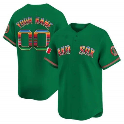 Custom Boston Red Sox Mexico Vapor Premier Limited Jersey ¨C Green MIKSHPS
