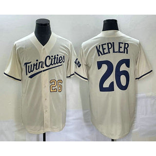 Minnesota Twins #26 Max Kepler Number Cream MIKSHPS 2022 City Connect Cool Base Stitched Jersey
