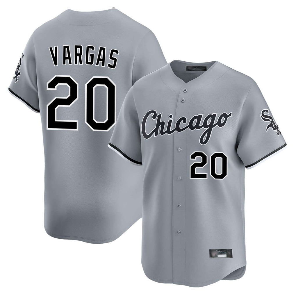 Chicago White Sox #20 Miguel Vargas Player Gray MIKSHPS Road Limited Home Stitched Jerseys