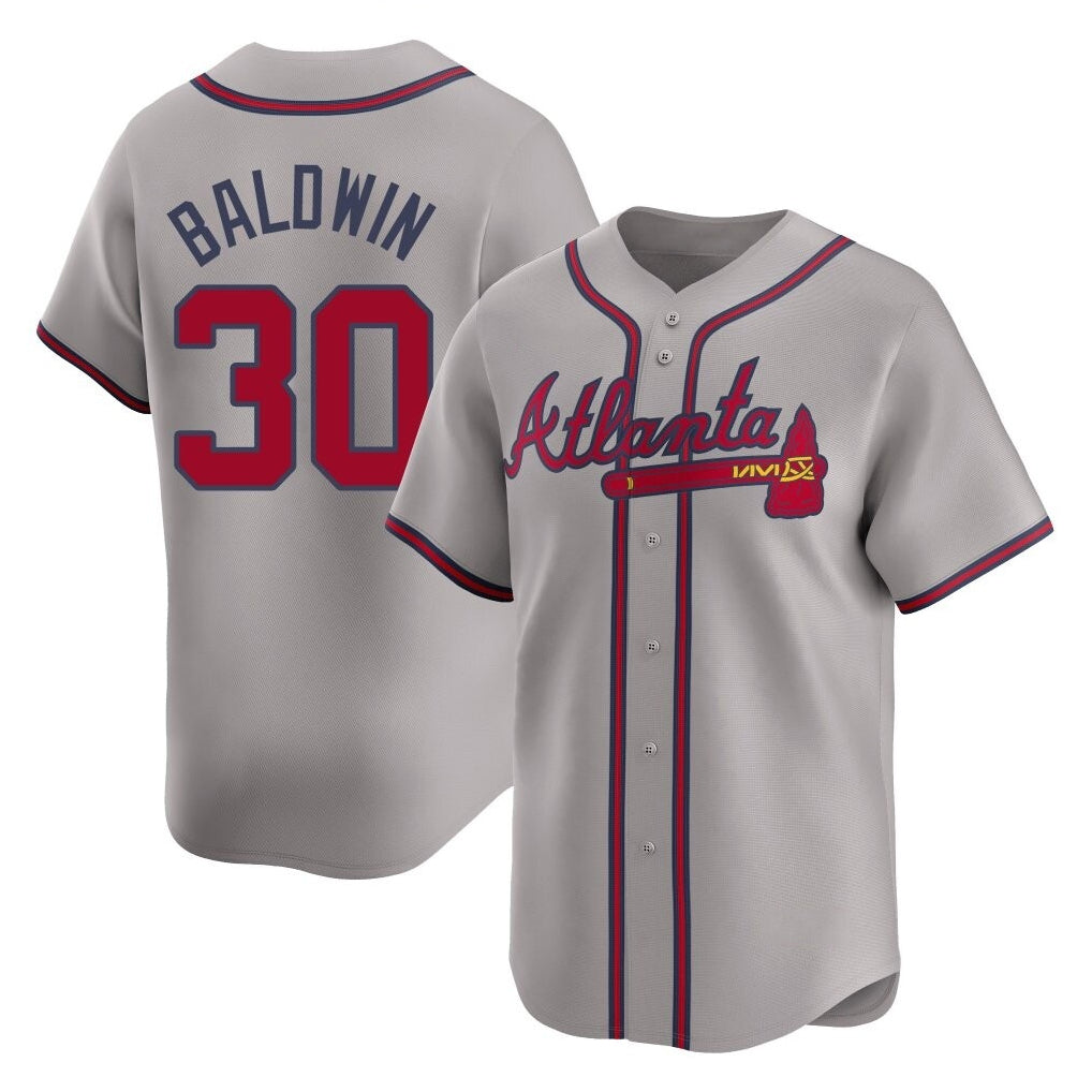 Atlanta Braves #30 Drake Baldwin Player Gray MIKSHPS Limited Home Game Stitched Jerseys