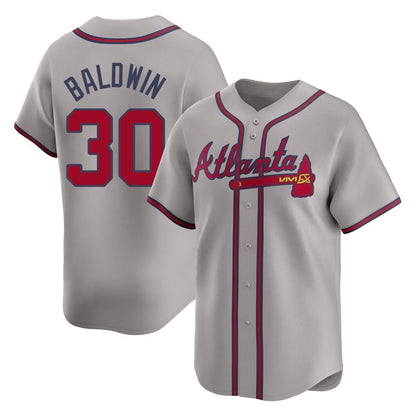 Atlanta Braves #30 Drake Baldwin Player Gray MIKSHPS Limited Home Game Stitched Jerseys