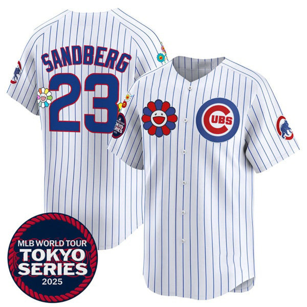 Chicago Cubs #23 Ryne Sandberg White MIKSHPS 2025 Tokyo Series Limited Stitched Jersey