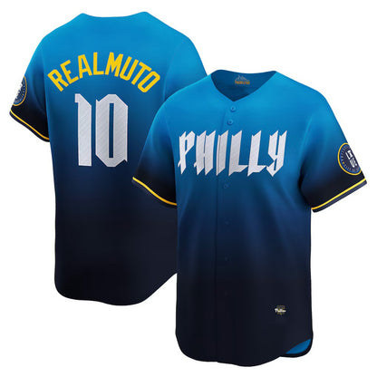 Philadelphia Phillies #10 J.T. Realmuto Navy MIKSHPS City Connect Limited Jersey