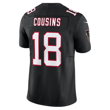 A.Falcons #18 Kirk Cousins Black MIKSHPS Vapor F.U.S.E. Limited Jersey 2