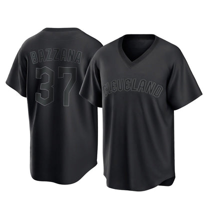Cleveland Guardians #37 Travis Bazzana Player Black MIKSHPS T-shirt Home Game Stitched Jerseys