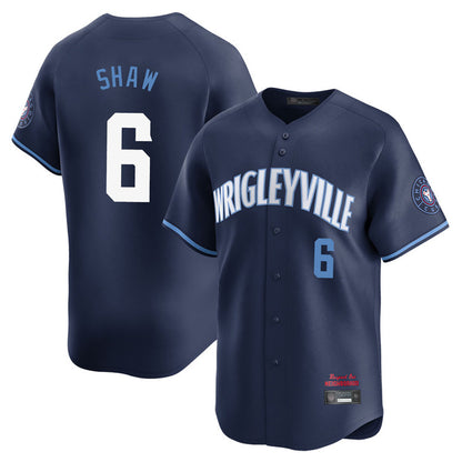 Chicago Cubs #6 Matt Shaw Player Navy MIKSHPS City Connect Limited Home Stitched Jerseys
