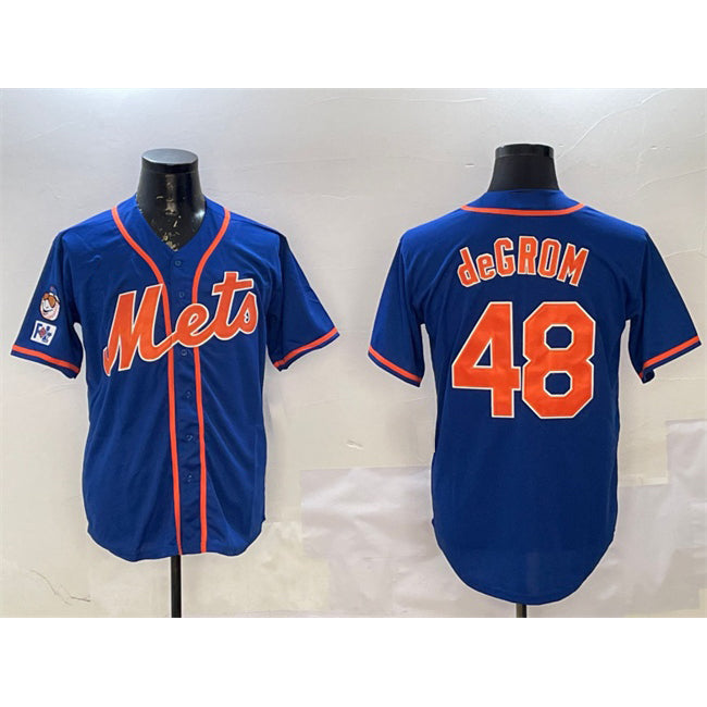 New York Mets #48 Jacob DeGrom Royal MIKSHPS 2025 Spring Training Cool Base Stitched Jersey
