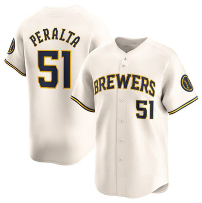 Milwaukee Brewers #51 Freddy Peralta Cream MIKSHPS Limited Stitched Jersey