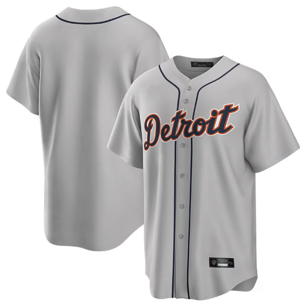 Detroit Tigers Blank Player Gray MIKSHPS Home Game Stitched Jerseys