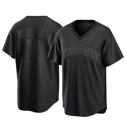 Kansas City Royals #7 Bobby Witt Jr. Player Black MIKSHPS Fashion Game Stitched Jerseys