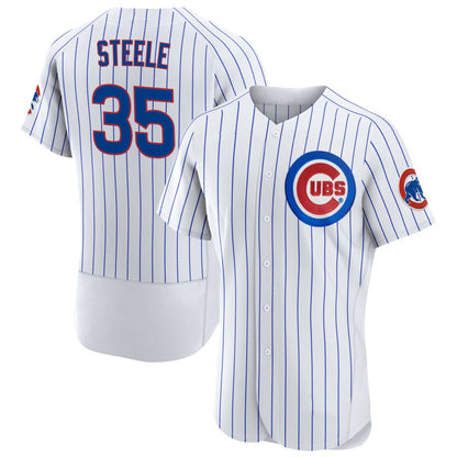 Chicago Cubs #35 Justin Steele White MIKSHPS Home Flex Base Player Jersey