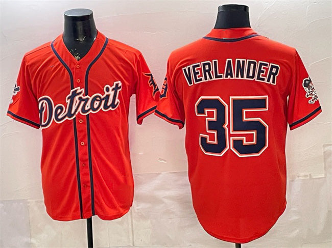 Detroit Tigers #35 Justin Verlander Orange MIKSHPS 2026 Cool Base Stitched Jersey