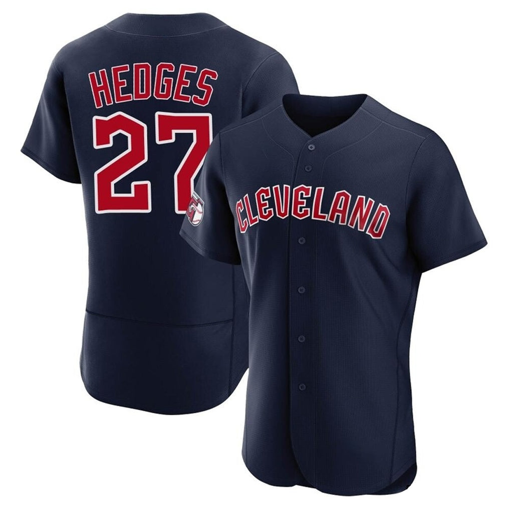 Cleveland Guardians #27 Austin Hedges Player Navy MIKSHPS Limited Elite Home Stitched Jerseys