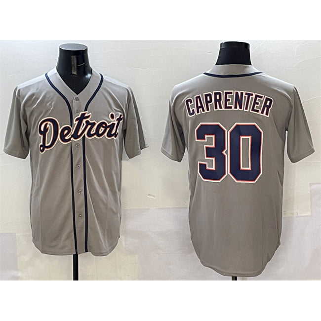 Detroit Tigers #30 Kerry Carpenter Grey MIKSHPS Cool Base Stitched Jersey