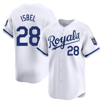 Kansas City Royals #28 Kyle Isbel Player White MIKSHPS Alt Limited Home Stitched Jerseys