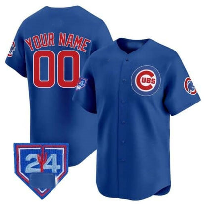 Custom Chicago Cubs 2024 Spring Training Patch Vapor Premier Limited Jersey V2 ¨C Royal MIKSHPS