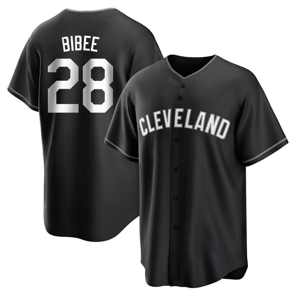 Cleveland Guardians #28 Tanner Bibee Player Black MIKSHPS Home Game Stitched Jerseys