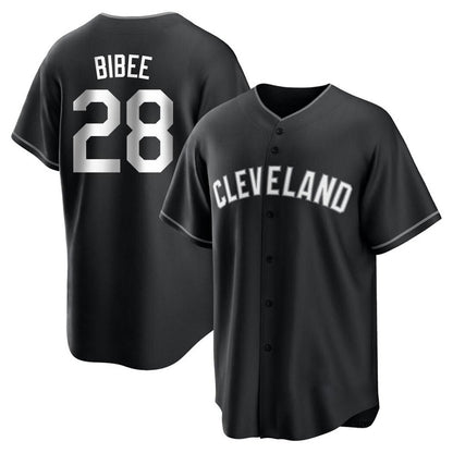 Cleveland Guardians #28 Tanner Bibee Player Black MIKSHPS Home Game Stitched Jerseys