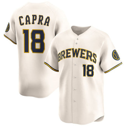 Milwaukee Brewers #18 Vinny Capra Cream MIKSHPS 2025 Limited Stitched Jersey