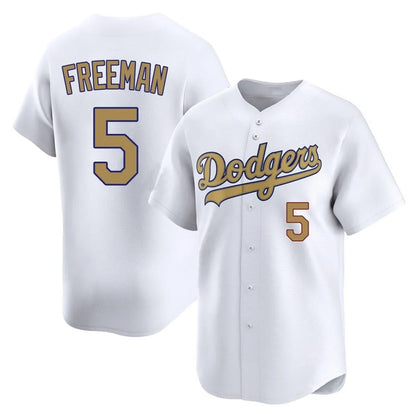 Los Angeles Dodgers #5 Freddie Freeman Player Gold MIKSHPS Collection Limited Home Stitched Jerseys