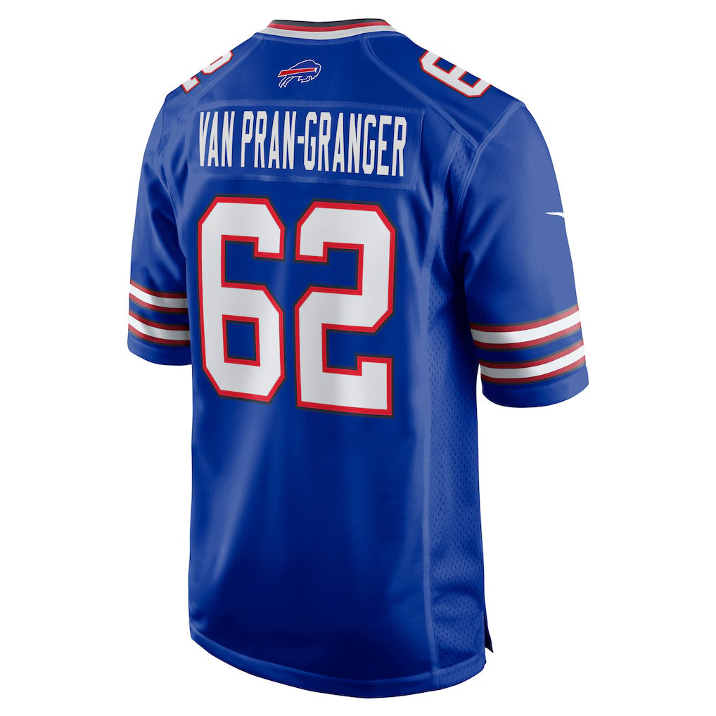 B.Bills #62 Sedrick Van Pran-Granger Royal MIKSHPS Game Jersey